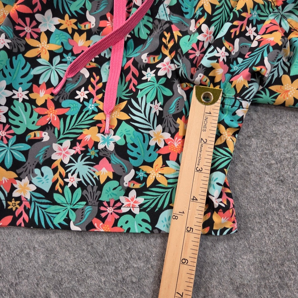 Chubbies Swim Trunks Mens Small Black Green Toucan Tropical Floral Print 5.5 In - Picture 7 of 9